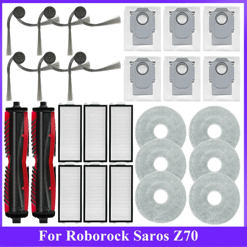 Für Roborock Saros Z70 Roboter Staubsauger Ersatzteile Ersatz Wichtigsten Roller Seite Pinsel Filter Mopp Tuch Staubbeutel Zubehör Image