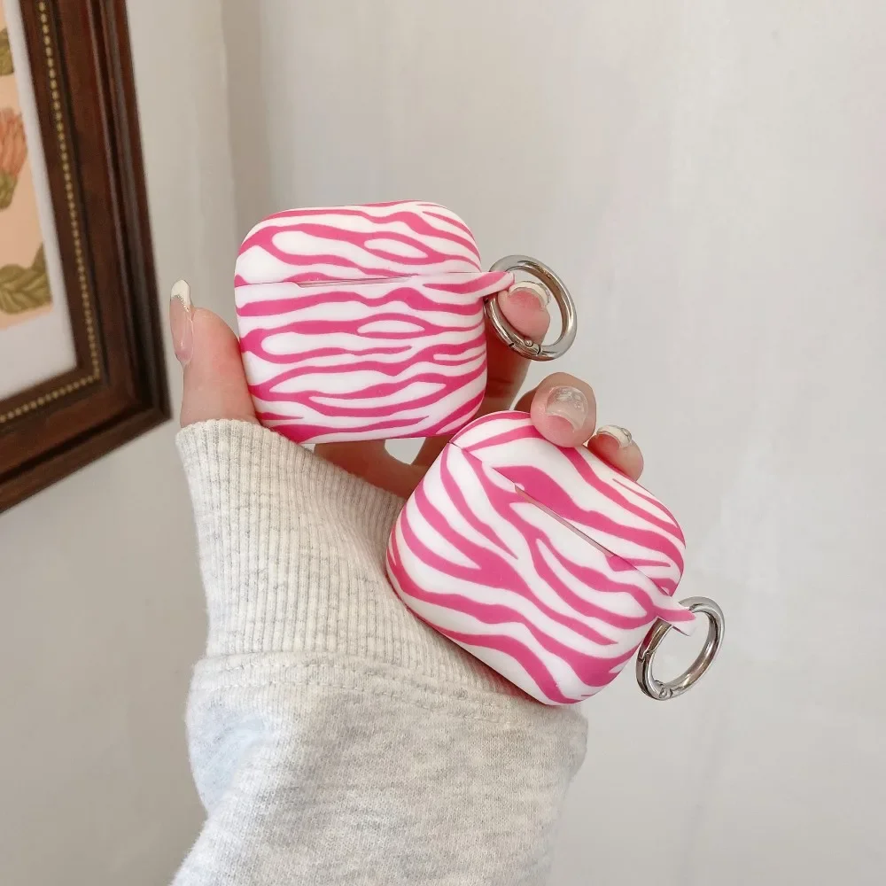 Fall Für Apple AirPods Pro Pro 2 2nd Fall Zebra-streifen Bluetooth Drahtlose Kopfhörer Hülse Für AirPods 4 3 1 2 Abdeckung Zubehör Image