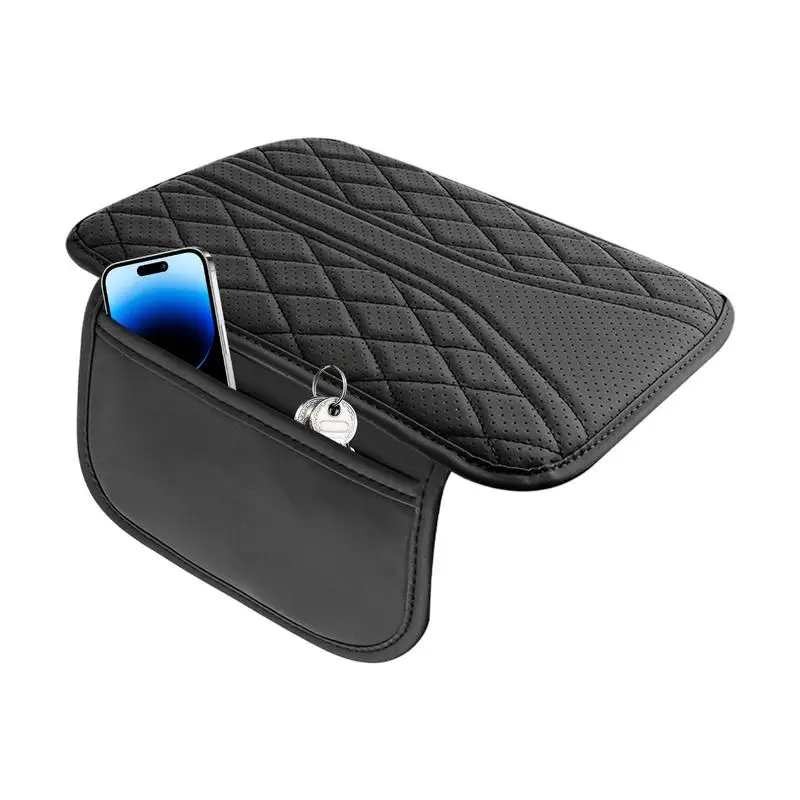 Scatola bracciolo per auto Cuscino morbido Cuscino per scatola bracciolo per auto con tasche portaoggetti Cuscino per scatola bracciolo per auto Cuscino per rinforzo per scatola bracciolo per auto