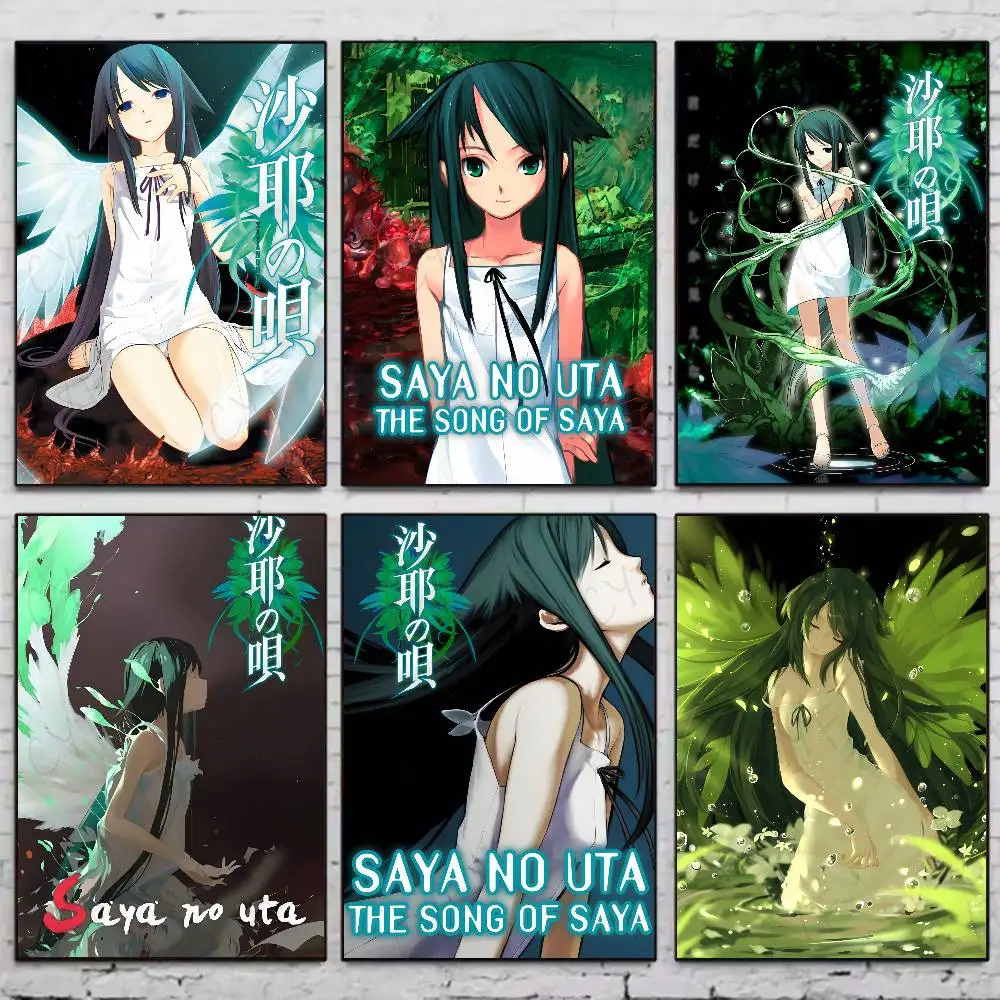 Horror Roman Saya No Uta Das Lied von Saya Poster Hochwertige Wohnheim Wohnzimmer Ästhetische Wanddekoration Malerei Aufkleber Geschenk Image
