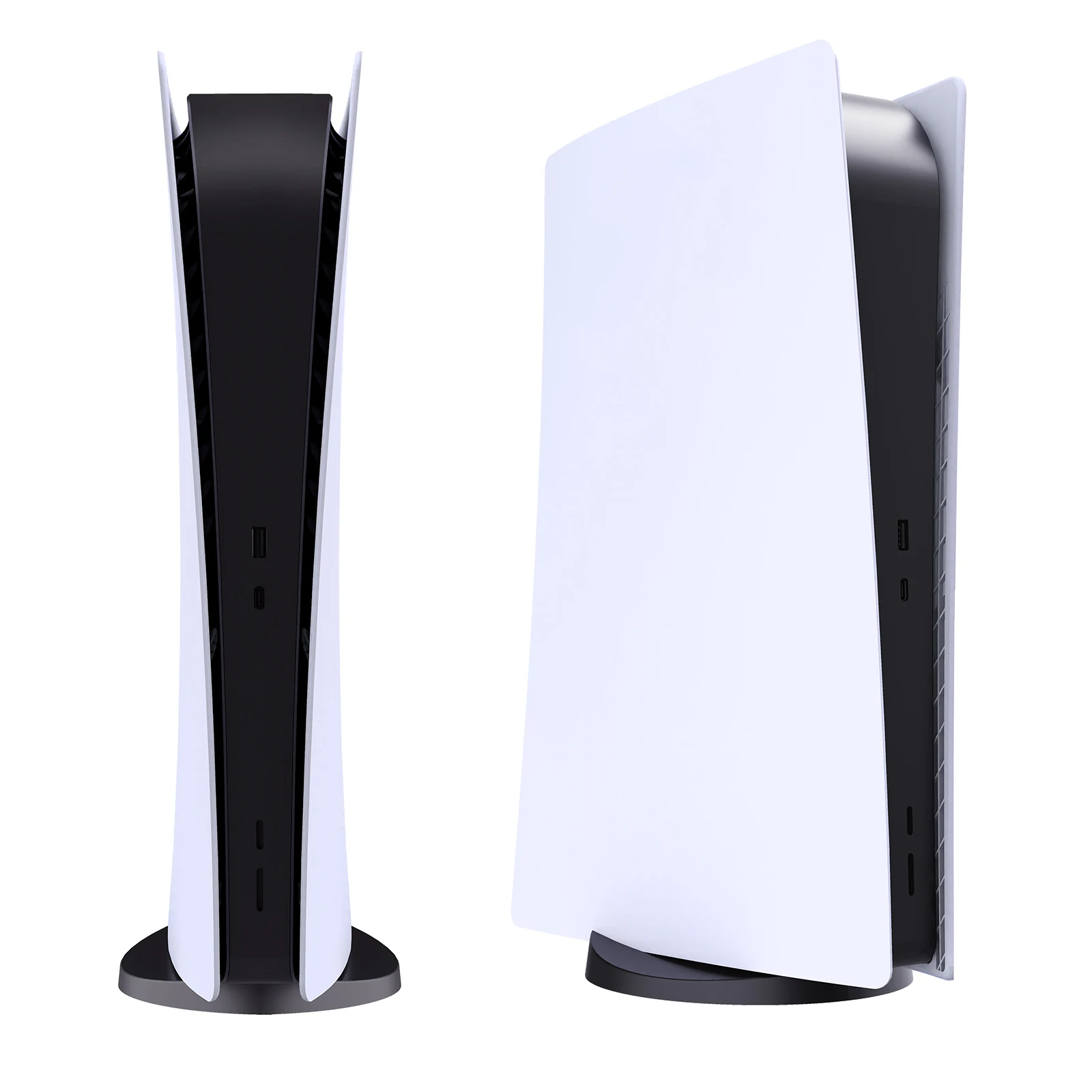 White Color Cover Plates for PS5 Side Panels Shell Replacement Faceplates for Playstation 5 Digital Edition Console Accessories