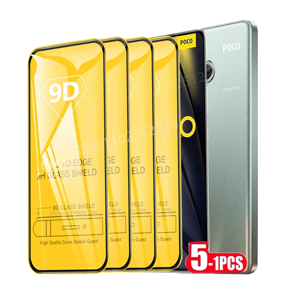 1-5 Stück Schutz glas für poco f6 f5 f4 f3 m6 m5 m4 m3 pro Displays chutz folie für poco x6 x5 x4 x3 pro 5g c65 c40 gehärtetes Glas Image