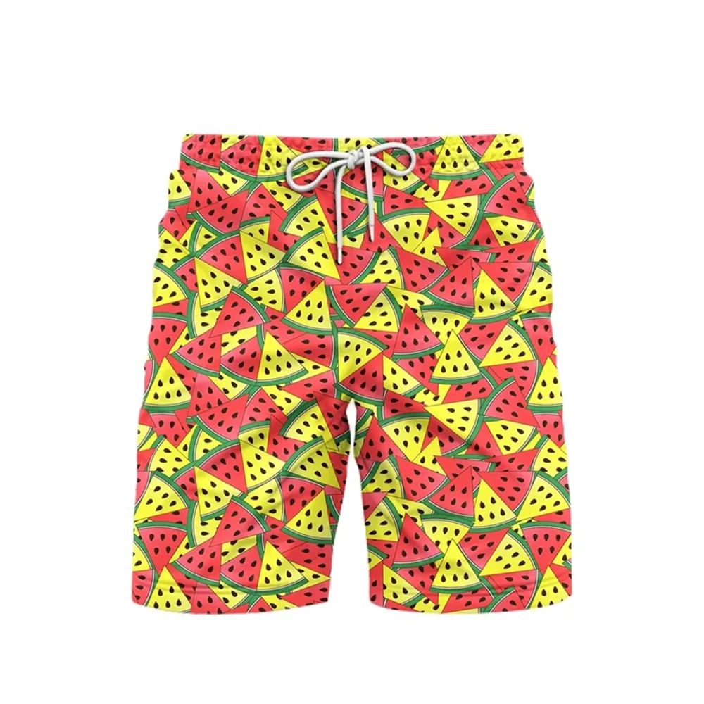 Wassermelone Ananas Gedruckt Herren Boardshorts Neue Obst Grafik Strandshorts Männer Sommer Hawaii Surfen Schwimmen Lässige Kurze Hosen Image