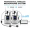 LMBGM-MK36 Microfono wireless UHF Clip-On/Microfono indossato dalla testa con trasmettitore in vita per insegnare le lezioni Interviste Hosting