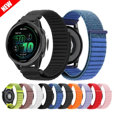 Nylon-Schlaufenband für Garmin Vivoactive 6 5 3/Forerunner 570 165 265 255 245 Sportarmband Venu 3 2 SQ Armband 22 mm 20 mm Uhrenarmbänder Image
