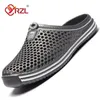 YRZL Männer Sommerschuhe Sandalen Herren Löcher Sandalen Hohl Atmungsaktive Flip-Flops Clogs Schuhe Mode Strand Hausschuhe Große Größe 45