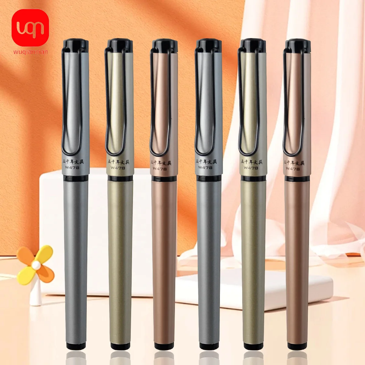 WQN-3/6/12PCS Matte Gel Stift 0,5mm Schwarz Hochwertige Unterschrift Stift Schwarz Tinte Büro und Buchhandlung Laden Liefert Image