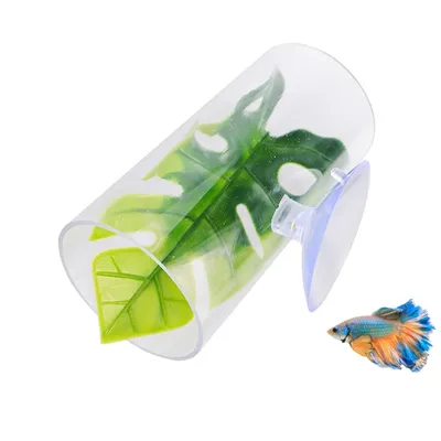 Acrylic Fish Tank Aquarium Artificial Grid Betta Fish Rest Spawning Ornamental Plant Betta Fish Play Relax Hide Leaf