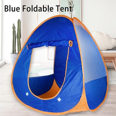 Blue Orange Foldable Youngsters' Tent - Indoor Playhouse for Boys Girls Durable Polyester with Steel Frame Compact Portable Toy House for Youngsters and Youngsters