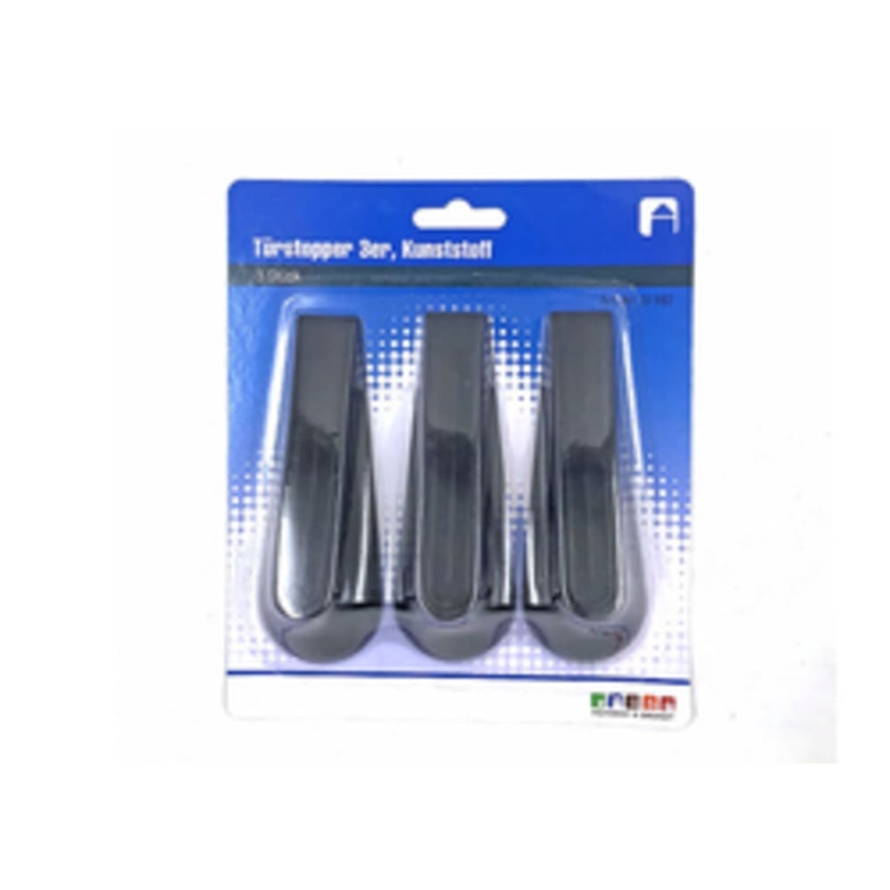 Türstopper Set Kunststoff transparent 3er Pack – Rutschfester Türkeil Türpuffer Bodenschutz – Für alle Böden geeignet – Unauffälliges Design Image