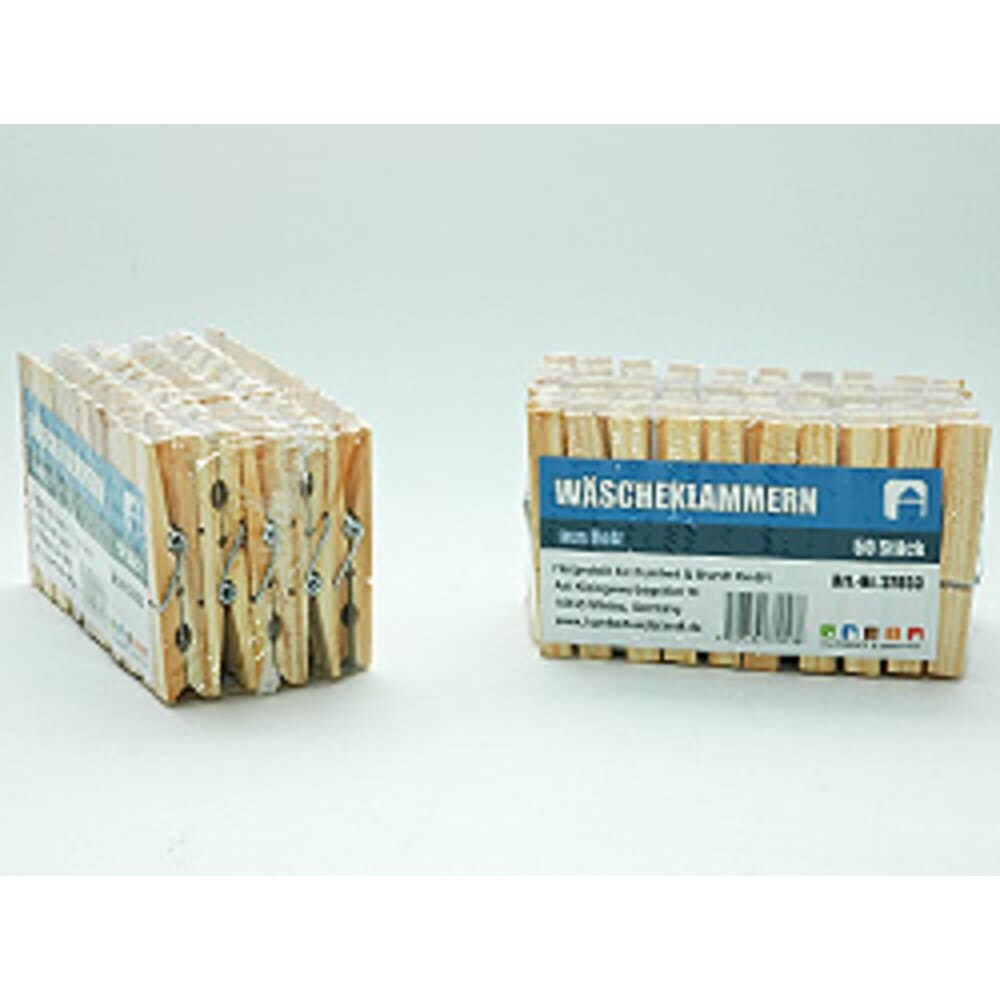 Wäscheklammern, 50 St., Holz, 7,5 x 1cm Image