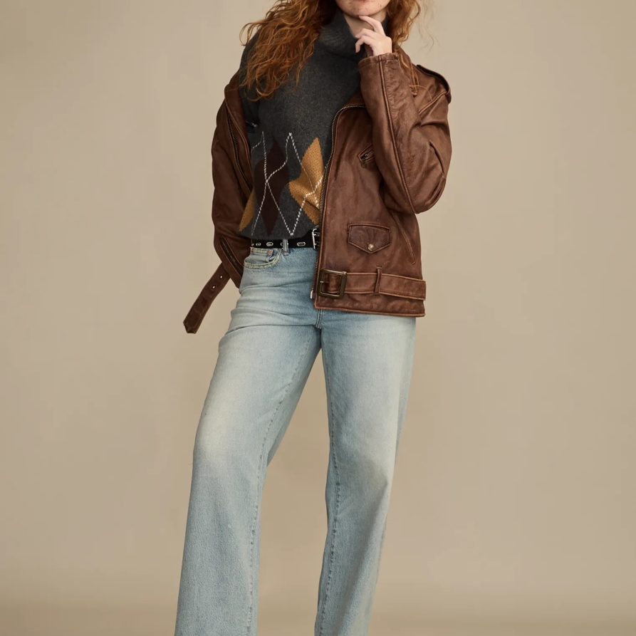 Lucky Brand Mid Rise Curvy Baggy - Women's Jeans Denim Pants in Cool Embrace Wash, Size 30 x 29