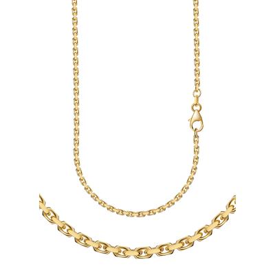 Collierkettchen FIRETTI "Schmuck Geschenk Gold 333 und 585 Armband Kette Ankerkette diamantiert" Gr. 19, gold (gelbgoldfarben), Halsketten, Damen, 19, Gelbgold 333, B: 3mm, Made in Germany, B:3mm Image