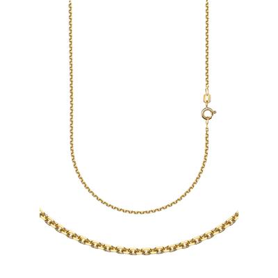Collierkettchen FIRETTI "Schmuck Geschenk Gold 333 oder 585 Halskette Ankerkette diamantiert" Gr. 60, gold (gelbgoldfarben), Halsketten, Damen, 60, Gelbgold 585, B: 1,2mm, Made in Germany, B:1,2mm Image