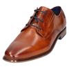 Schnürschuh BUGATTI, Herren, Gr. 44, braun (cognac), Leder, Basic, Schuhe, Business Schuh, Anzugschuh mit feinem Blockabsatz