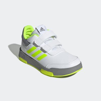 Klettschuh ADIDAS SPORTSWEAR "TENSAUR HOOK AND LOOP", Gr. 35, cloud weiß, lucid lemon, grau three, Synthetik, Textil, sportlich, Schuhe Image