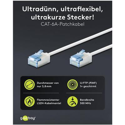 goobay Netzwerkkabel RJ-45 Cat.6a 5.0 m weiß weiß