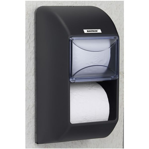 Katrin Toilettenpapierspender schwarz schwarz, 14.5x30x14.5 cm