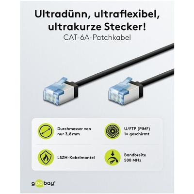 goobay Netzwerkkabel RJ-45 Cat.6a 2.0 m schwarz Image
