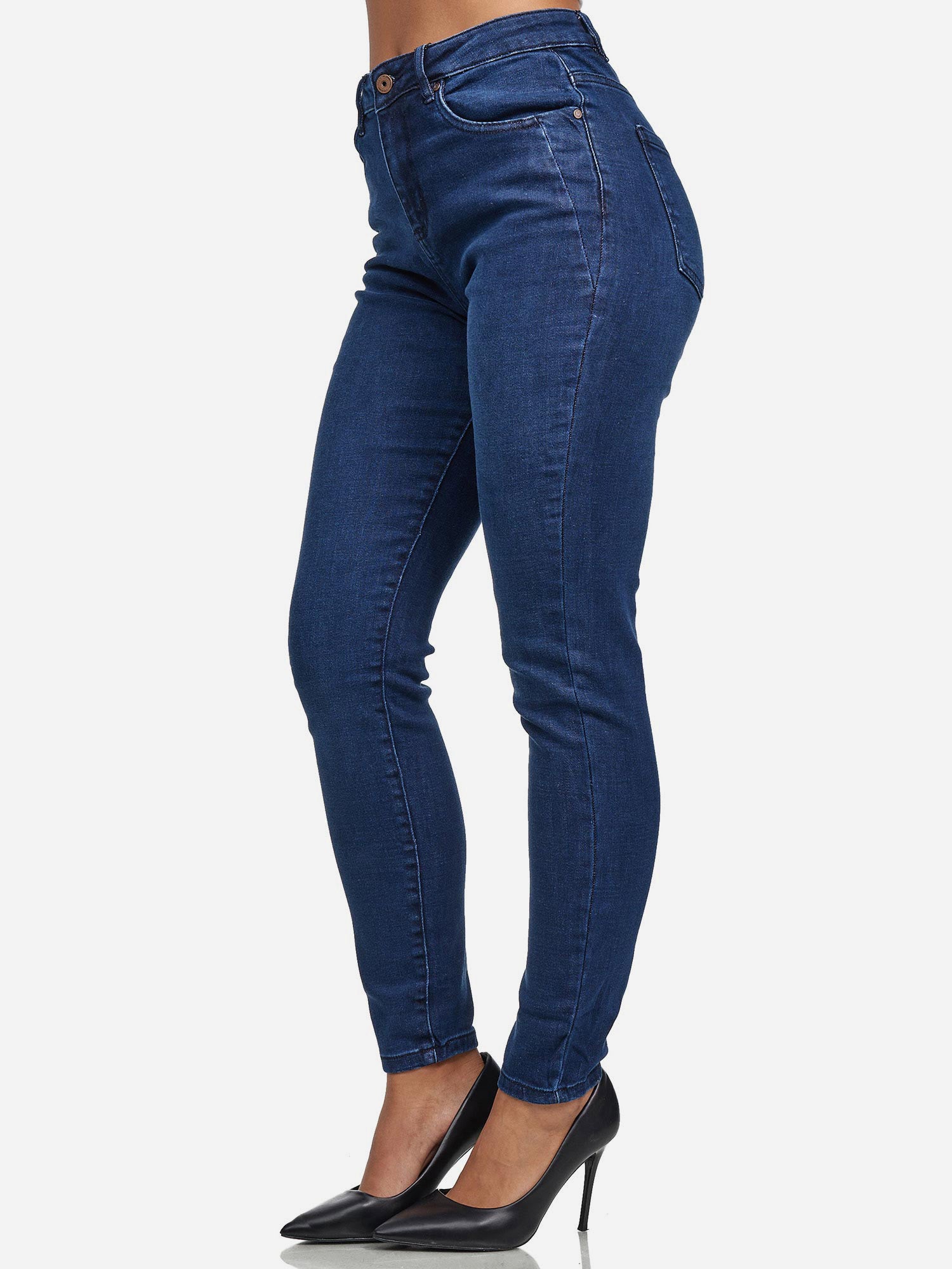 Tazzio Damen Skinny Fit High Waist Jeans Image