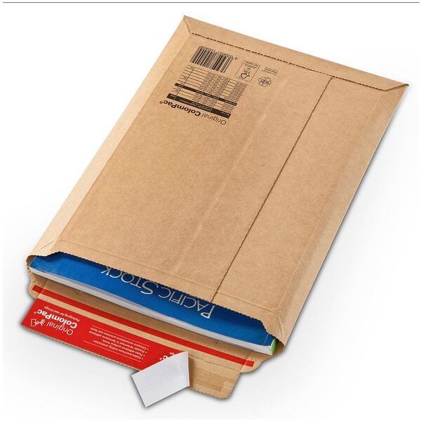 Colompac 20 Kartonversandtaschen DIN A4+ ohne Fenster braun, 25x31.5 cm