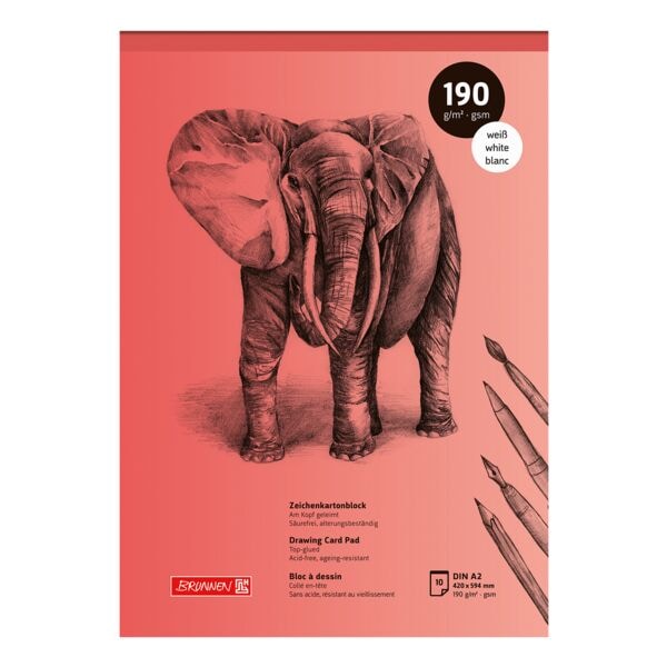 Brunnen Zeichenkartonblock A2 190 g/m² 10 Blatt, 42x59.4 cm Image