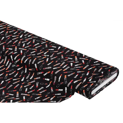 Viskose-Jersey Lippenstifte, schwarz-color Image