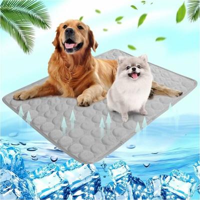 Xl (100 x 75 cm) Kühlmatte für Hunde und Katzen – selbstkühlend für den Sommer – waschbar – Image