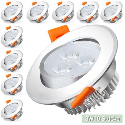 Vingo - swanew 10X 3W Warmweiß led Einbaustrahler Deckenstrahler Einbauleuchten Decke led Image