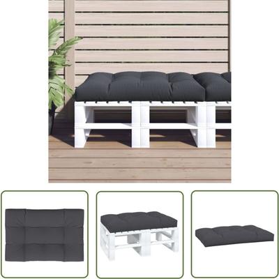 The Living Store Palettenkissen Anthrazit 120x80x12 cm Stoff - Sitzkissen - Palettenkissen Image
