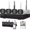 Kit Videosorveglianza 3K ip Senza Fili – 4 Telecamere Wireless + nvr + Hard Disk