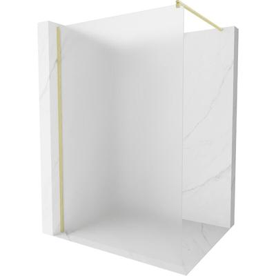 Kioto Duschwand Walk-in 130 x 200 cm, satiniert 8 mm, gold gebürstet - 800-130-101-55-30 - Mexen Image