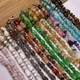 Collana in pietra naturale agata turchese bianco collana a forma di abaco 5x8mm goccia d'acqua 10x14mm-collana in pietra fai da te per le donne