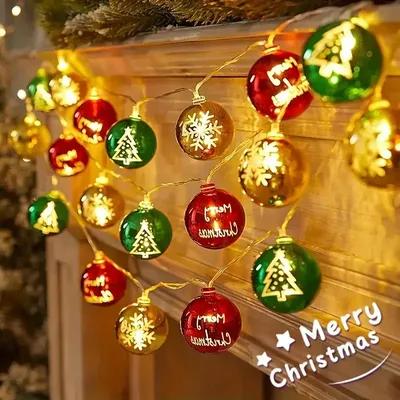 Christmas Decoration Ball String Lights LED Holiday Fairy Lights Battery USB Operated Party Indoor Decor Night Lights