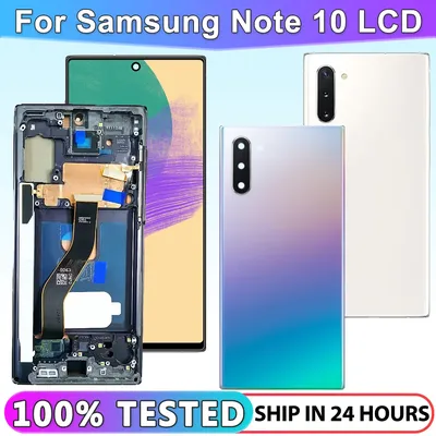 Getestet Note 10 Bildschirm mit Rahmen für Samsung Note 10 N970F N970U N970W LCD Display Touchscreen Digitizer Montage Ersatz