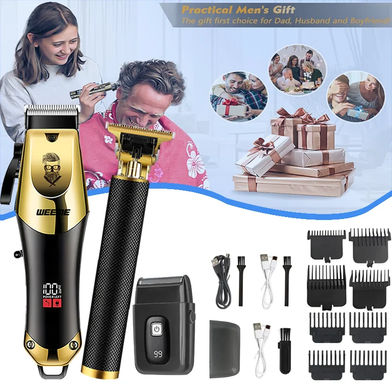 Vintage T9 Barber Clipper – Drachen gravierter kabelloser Haarschneider, wiederaufladbares Herren-Pflegeset, Retro-Luxusgeschenk für ihn Image