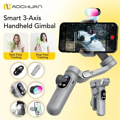 AOCHUAN Smart Xpro SmartPhone Gimbal-Stabilisator Professioneller 3-Achsen-Stabilisator für iPhone und Android Smartphone Handheld Gimbal