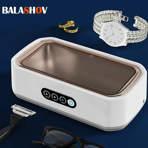 Machine de nettoyage à ultrasons pour lunettes, 650ml, Mini nettoyage par vibrations à haute fréquence pour lunettes, bijoux, sucette pour prothèse dentaire