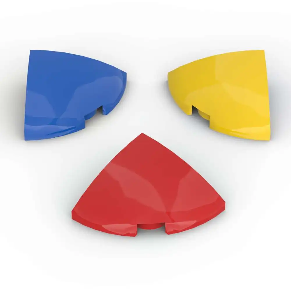 MOC 10PCS Gebogene 5852 2x2x 2/3 Ecke Runde Baustein Kit Haus Schloss Hang pädagogisches Partikel Spielzeug Kinder Geburtstag Geschenk Image