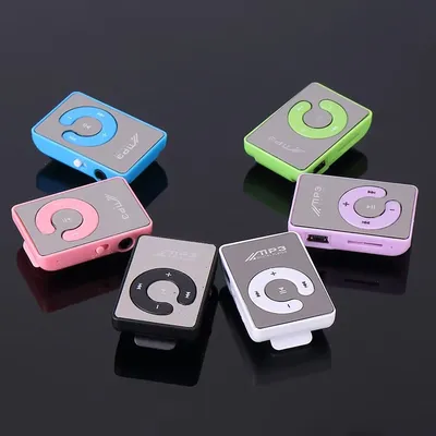 Portable Mini MP3 Clip Card HiFi MP3 Music Player Mirror Card Clip High Quality Digital Music Media Playback Support SD TF Card
