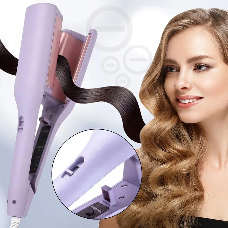 Schnelle Heizung Haar Styling Werkzeug 32mm Automatische Haar Curler Stick Curler Tragbare Große Welle Rotierenden Eisen Haar Curling Image