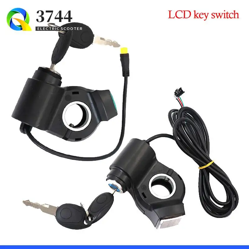 E-Bike Daumengas Digitaler Batteriespannungsanzeige-Schalter Stromversorgung mit Tastensperre E-Bike-Spannungsanzeige E-Bike-Batterieanzeige Image