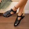 Neue frauen Mode Leder Sandalen Sommer Frau Römische Schuhe Casual Komfort Weiche Strand Schuhe Weibliche Flache Sandalen Größe 36-43