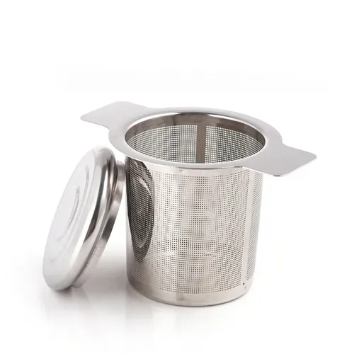 Infuseur à thé en acier inoxydable avec couvercle anti-fuite – Filtre à maailles fines pour thé, café et herbes en vrac Sûr au