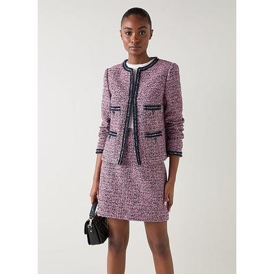 Charlie Tweed And Trim Pink Recycled Jacket, Multi