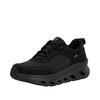 Slip-On Sneaker RIEKER SPORT, Herren, Gr. 48, schwarz, Nubuklederimitat, Textil, unifarben, sportlich, Schuhe, Schlupfschuh, Halbschuh, Freizeitschuh mit trendy Plateausohle
