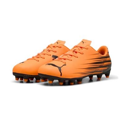 Fußballschuh PUMA "ATTACANTO II FG/AG JR", Gr. 37,5, heat fire, puma schwarz, Synthetik, bedruckt, sportlich, Schuhe, für Rasenplätze Image