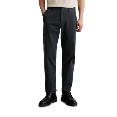 Chinohose MARC O'POLO "aus Bio-Baumwolle-Mix", Herren, Gr. 33, Länge 32, blau (schwarz navy), Obermaterial: 97% Baumwolle, 3% Elasthan, unifarben, casual, gerade, unten schmal normal, Hosen Image