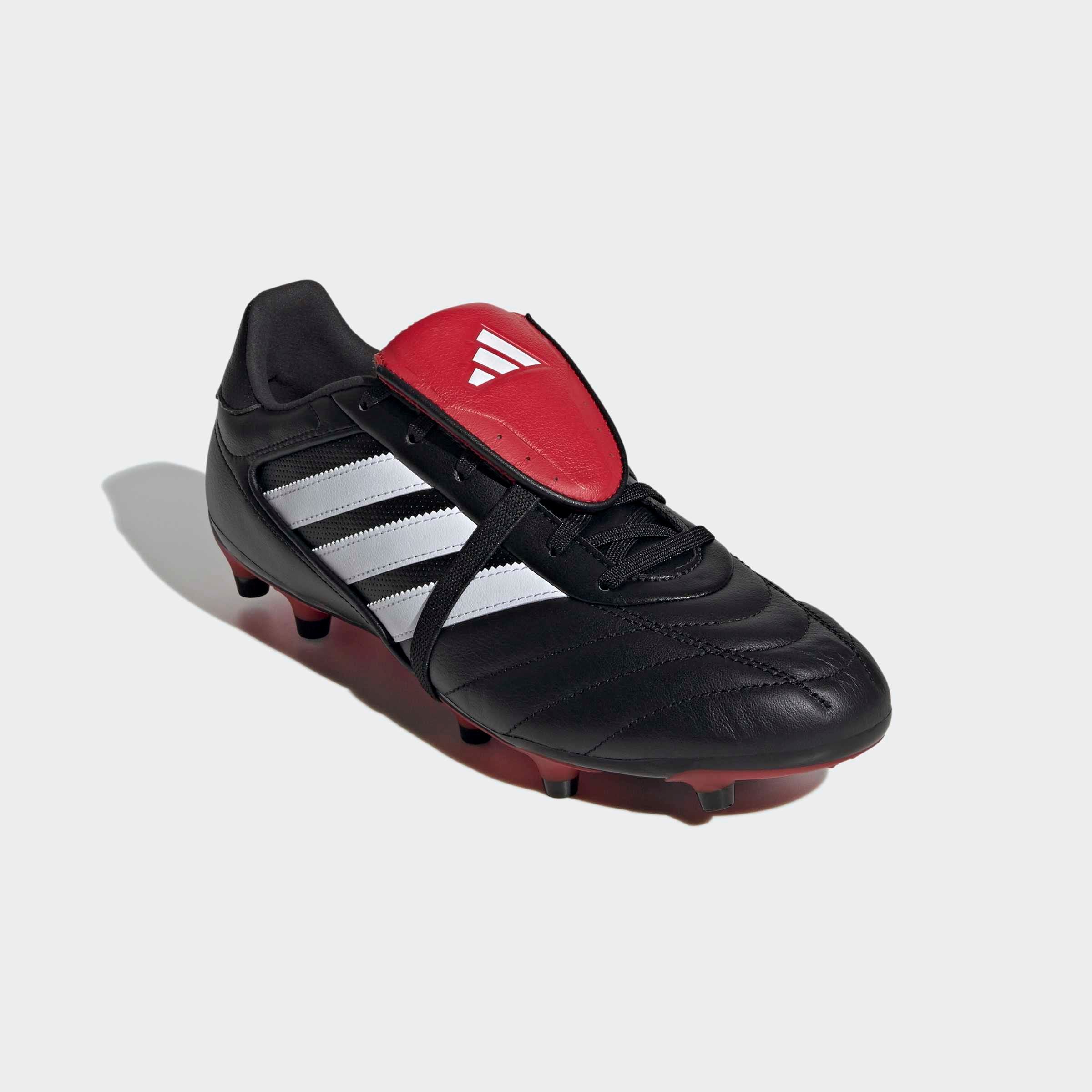 Fußballschuh ADIDAS PERFORMANCE "COPA GLORO 2 FG", Damen, Gr. 44, bunt (core schwarz, cloud weiß, better scarlet), Leder, Synthetik, Schuhe Fußballschuh, geeignet für Rasenplätze