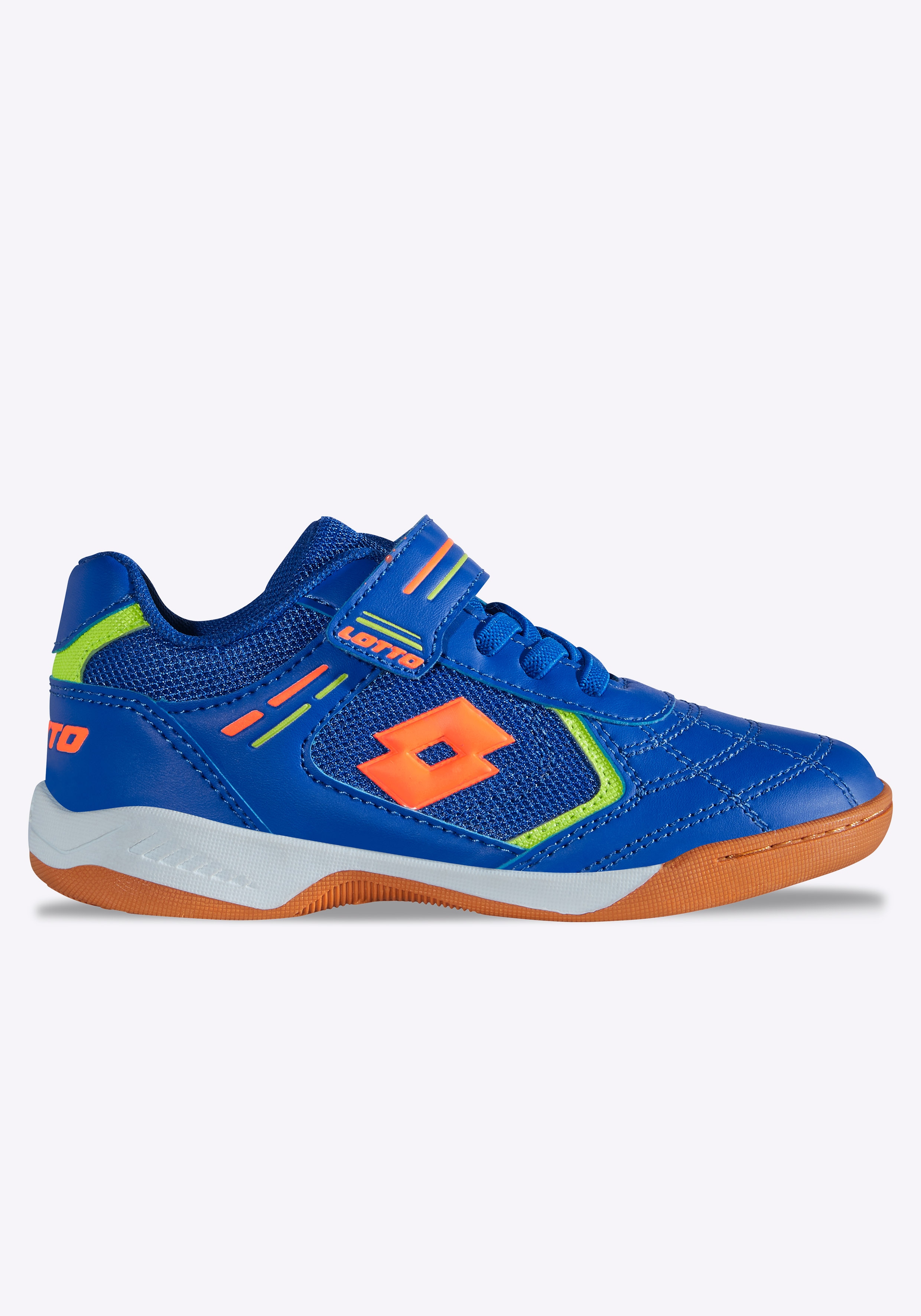 Hallenschuh LOTTO, Mädchen, Gr. 34, blau, fr.orange, Synthetik, Schuhe Hallenschuh